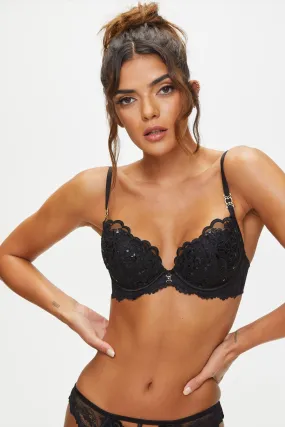 Ann Summers - Reggiseno imbottito ricamato con scollo profondo