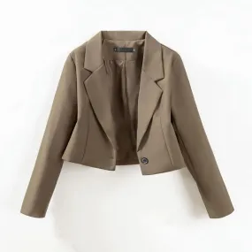 Blazer corto elasticizzato Blazer corto Blazer da donna Blazer strutturato corto