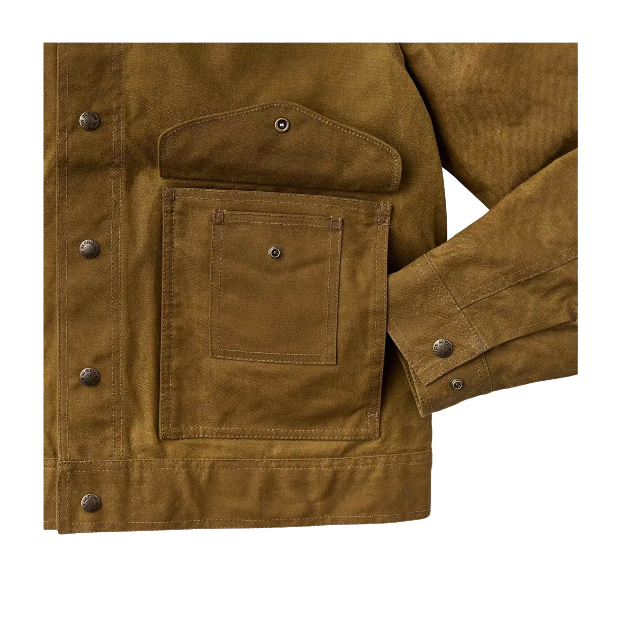 Giubbino Uomo Filson Tin Cloth Work Jacket Marrone