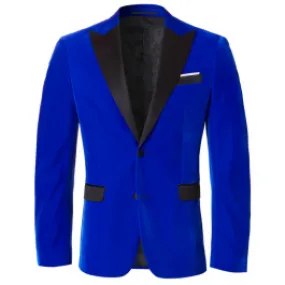 Henk ter Horst Giacca in velluto blu cobalto