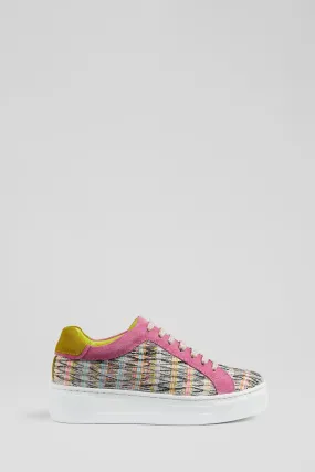 LK Bennett Lift - Multi - Scarpe da ginnastica flatform in tweed