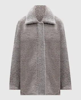 Simonetta Ravizza Cappotto in shearling grigio F04JA273H1